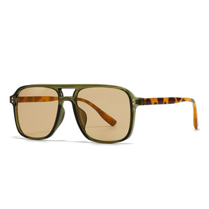 Gafas de Sol Modernas Retro Cuadradas de Doble Puente, Estilo 2026, Protección UV400, Montura Completa, para Hombre y Mujer - Product Image 1