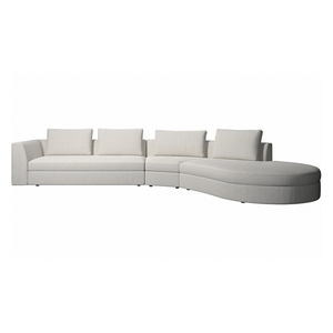 Italian Light Luxury Curved Corner One Seat Modern Simple Style High-end Cotton and Linen Fabric PU 2023 New Style One Seat - Product Image 4
