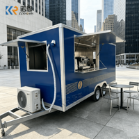 Camion de café mobile, kiosque à café en conteneur, café commercial, chariot de boissons, restauration rapide, cuisine mobile, remorque