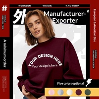 Sweat-shirt pull-over en polyester/coton pour le commerce transfrontalier, compatible avec la personnalisation en gros (DIY), commande minimum d'un exemplaire, design hiver stable
