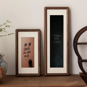 Cadre <span class=keywords><strong>photo</strong></span> en bois JUNJI, style classique/post-moderne, cadre <span class=keywords><strong>photo</strong></span> <span class=keywords><strong>carré</strong></span>, affichage long et étroit, cartes de voyage, fleurs pressées - Product Image 1