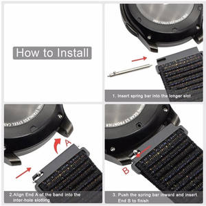 Pulsera de 20mm y 22mm para <span class=keywords><strong>Samsung</strong></span> Galaxy Watch Active 2 <span class=keywords><strong>Correa</strong></span> de 40mm y 44mm <span class=keywords><strong>Correa</strong></span> de reloj activa <span class=keywords><strong>Gear</strong></span> <span class=keywords><strong>S3</strong></span> Watch 3 45 41mm Banda de nailon - Product Image 5