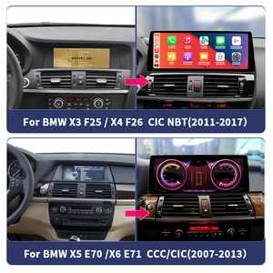 Schermo Touch da 12,3 Pollici con Sistema Linux, Carplay Wireless e Android Auto per <span class=keywords><strong>BMW</strong></span> X3 <span class=keywords><strong>F25</strong></span> X4 F26 X5 E70 X6 E71 - Product Image 2