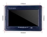 Monitor de Vehículo LCD TFT HD de 7 Pulgadas con Cámara de Reversa y Soporte de Montaje Doble para Sistema de Ayuda de Reversa de Camiones/Autobuses