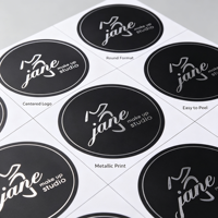 Autocollant transparent en vinyle auto-adhésif sur mesure, résistant à l'eau, en rouleau, impression de forme personnalisée, conception d'étiquettes