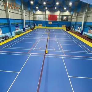 Fabrika doğrudan toptan 3.5mm 4.0mm 4.5mm kalınlığı kapalı olay baskı Badminton mahkeme spor zemin