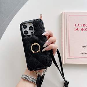 Nueva moda PU cuero anillo hebilla teléfono Correa Mujer Teléfono cubierta teléfono móvil funda accesorios 2024 para <span class=keywords><strong>Iphone</strong></span> 14 13 <span class=keywords><strong>11</strong></span> 15 - Product Image 5