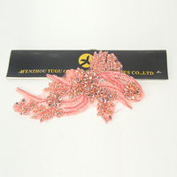Applique Nuptiale Colorée Corsage Strass Écussons à Coudre Sans Nickel 12 Facettes Thermocollant