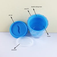Pot à bougie en plastique vide de 120ml et 200ml avec couvercle pour cosmétiques et lotions.