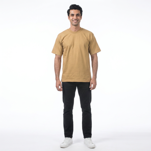 T-shirts amples pour hommes, grandes tailles, été, fitness, coupe décontractée, 100 % coton et polyester, col rond, chemises décontractées pour hommes 2026 - Product Image 1