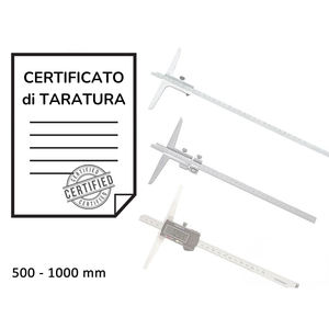 Certificado de calibración ACCREDIA para calibradores de profundidad de 500-1000mm - Product Image 1