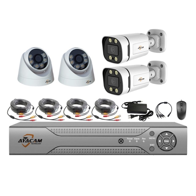 4K 8MP HD H.265 Night Vision AHD CCTV System Kit 8CH 20X Zoom Outdoor Waterproof AI Human Detection Security Surveillance Micro