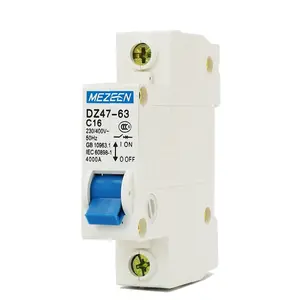 DZ47-63 C25 C40 C63 fase única mcb 4KA interruptor en miniatura