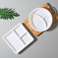 Vaisselle de restaurant commerciale 11.5 pouces 3 compartiments régime divisé assiette en mélamine