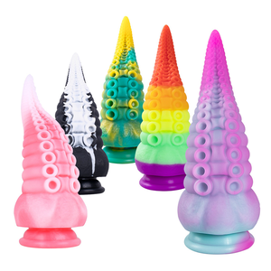 Dildo de silicona con forma de tentáculo de pulpo, juguete sexual anal para mujeres, con ventosa, para lesbianas, dildo grande para parejas. - Product Image 1