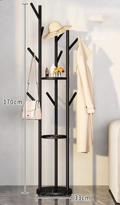 <span class=keywords><strong>Porte</strong></span>-vêtements sur pied en métal personnalisé de haute qualité pour chambre à coucher, avec étagère de rangement pour vêtements - Product Image 6