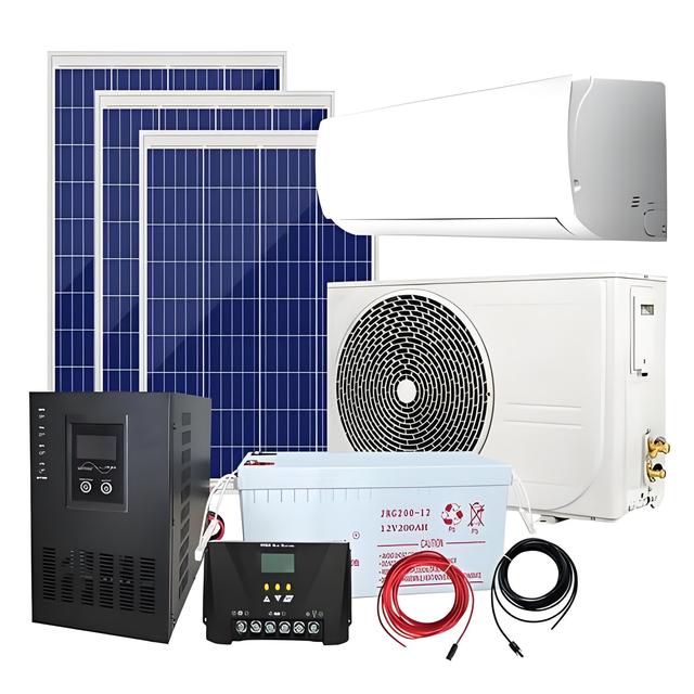 9000~24000BTU Hybrid ACDC Solar Air Conditioner  Energy Saving Split Type AC Unit for Home Office Cooling