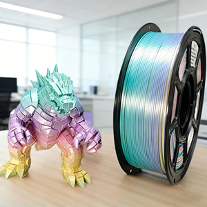 Wholesale 100% Virgin Material Silk <b>PLA</b>+ FDM Compatible 3D Printing Filament 1.75mm 1kg Rainbow Multicolor High Gloss High - Product Image 5