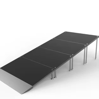 Rampa de Escenario Plegable Ligera de Aluminio, Marco Modular de Conexión Rápida para Exposiciones y Eventos al Aire Libre