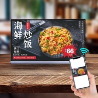 Menu papan nama Digital LCD untuk penggunaan luar ruangan untuk toko ritel Restoran edukasi Mall belanja tampilan layar iklan