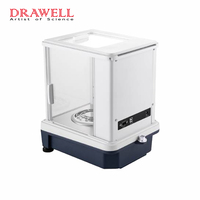 Balance analytique numérique professionnelle Drawell DEB124N avec connectivité USB, précision de 0,01 mg