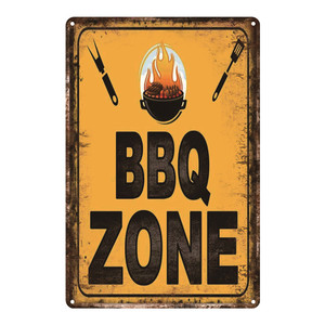 Meilleure vente <span class=keywords><strong>Plaque</strong></span> décorative en métal antique pour barbecue, enseignes rétro en métal, enseignes en étain pour la décoration de jardin et de cour - Product Image 6