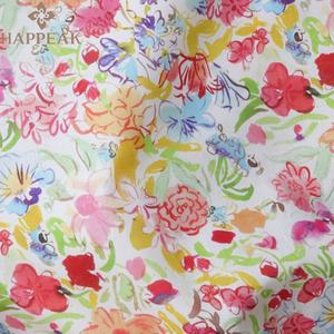 Tela de Algodón Estampada Personalizada de Moda HAPPEAK, Hermosa Tela de Algodón con Estampado Floral Rosa Estilo Liberty London para Ropa Infantil - Product Image 2