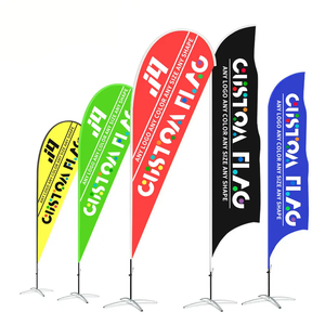 Drapeaux de plage personnalisés en gros, drapeaux de plage volants personnalisés pour la promotion en extérieur, bannière en forme de larme, sublimation <span class=keywords><strong>Flah</strong></span> - Product Image 4