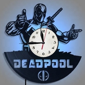 비닐 레코드 벽시계 동물 건물 애니메이션 디자인 빈티지 비닐 시계 벽 아트 원격 제어 7 색 빛나는 <span class=keywords><strong>LED</strong></span> 시계 - Product Image 2