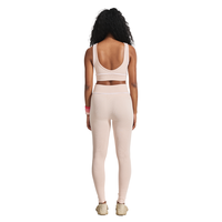 Ensemble de yoga sans couture pour femme : débardeur court à col en U coupe ajustée et leggings longs taille haute pour la gym, le Pilates et l'entraînement sportif