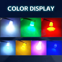 Lampe de plaque d'immatriculation T10 COB 1SMD LED, éclairage de plaque d'immatriculation, éclairage de voiture, 7 couleurs, source DC 12V