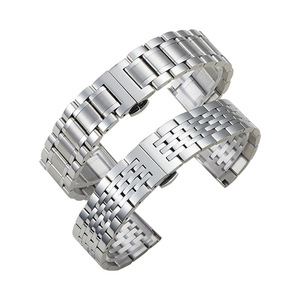 Bracelet de montre en acier inoxydable de luxe de haute qualité avec fermoir papillon, 5, 7, 12, 13, <span class=keywords><strong>14</strong></span>, 15, 16, 17, 18, 19, 20, 21, 22, 23, 24 mm, vente en gros - Product Image 1