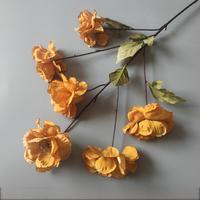 Décorations murales, de plafond et de chemin en soie artificielle écologique couleur caramel, série marron automne, pour mariage