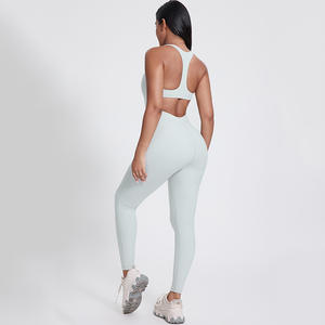 Super Zacht 3.0 Slank Naakt Gevoel Schoonheid Rug Rits Dansende Fitness Yoga Gym Wear Workout Jumpsuits Butt Lift Vrouwen Bodysuits - Product Image 4