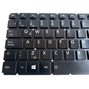 Nouveau clavier d'ordinateur portable LA Latin Spanish pour Toshiba <span class=keywords><strong>Satellite</strong></span> Radius P50W-<span class=keywords><strong>B</strong></span> P55W-<span class=keywords><strong>B</strong></span> AEBLYL01110, rétroéclairé noir, sans cadre, claviers SP - Product Image 4