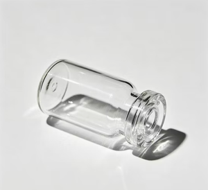 Mini frasco de vidrio transparente con tapa de aleación bicolor púrpura y plateada, junta de silicona elástica suave - Product Image 5