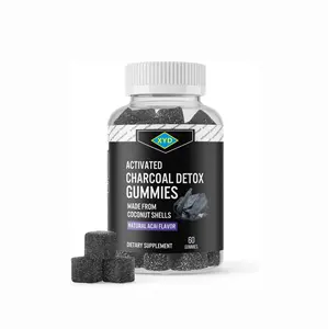 OEM Private Label Vegan & Non-GMO Activated Charcoal Gummies for Detox Support and Gut & Oral Health