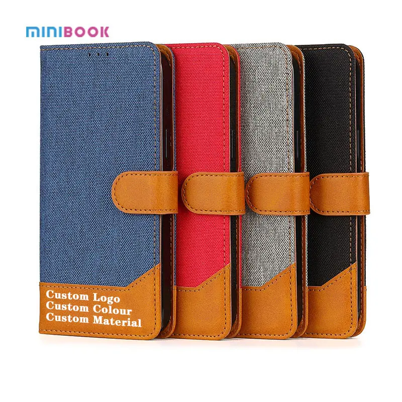 Minebook business Shockproof Pu Leather Phone manufacturers Flip Wallet Case With Card Holder Foldable Stand