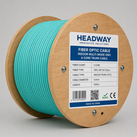 Cable de Fibra Óptica Multimodo OM4 de 4 Hilos para Interiores con Cubierta de PVC para Aplicaciones FTTH