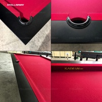 Table de billard américain Stellarway 8 pieds, taille standard, en bois massif, avec poches dissimulées, tapis en laine, pour club, bar, salon de luxe