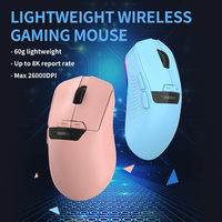 Ratón BSCI PAW3395, Ratón Ligero Programable para Juegos, Ratón para Juegos con Tres Modos de Conexión: Inalámbrico 2.4Ghz, Bluetooth y Cableado, con Pantalla OLED