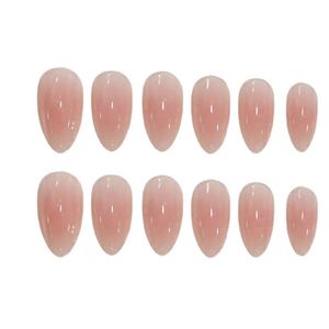 24 pièces de faux ongles de qualité supérieure, couleur unie <span class=keywords><strong>rose</strong></span> dégradé, style Armor, très demandés à l'international, pour un look élégant - Product Image 5