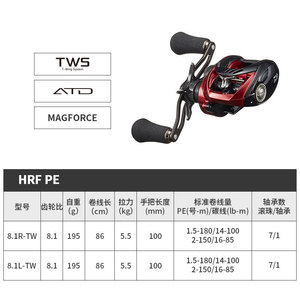 Carrete de Pesca Daiwa Hrf Pe, 25 mm, 100 mm, Aleación de Aluminio, Mano Derecha, para Pesca en Río - Product Image 5