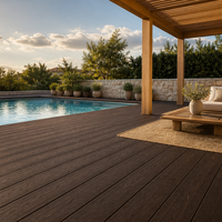 Plancher extérieur en composite polyuréthane de 5e génération 3600x176x25mm à grain de bois profond avec système de vis cachées