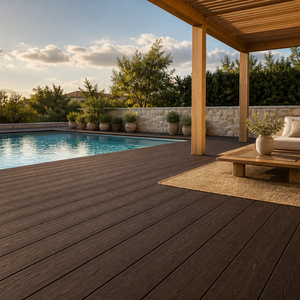 Plancher extérieur en composite polyuréthane de 5e génération 3600x176x25mm à grain de bois profond avec système de vis cachées - Product Image 1