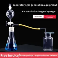 Entonnoir en verre transparent pour générateur de gaz oxygène, dioxyde de carbone, hydrogène, pour tube avec dispositifs de sécurité