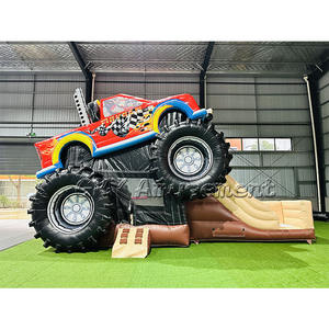 <span class=keywords><strong>Camion</strong></span> à <span class=keywords><strong>benne</strong></span> basculante gonflable à double voie et château plein d'entrain avec toboggan - Product Image 5