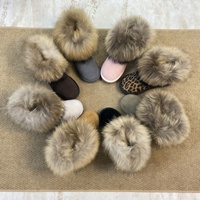 Bottes de neige pour femme à tige basse, en fourrure de renard, en cuir de vachette, doublure en fourrure artificielle, chaudes, pour l'hiver 2026, pour le commerce transfrontalier, grandes tailles
