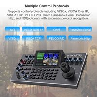 Controlador de Joystick para Cámara PTZ, Pantalla LCD de 5.5'' con Vista Previa en Tiempo Real, Control de Joystick 4D, Teclado, Compatible con PoE para Transmisión en Vivo