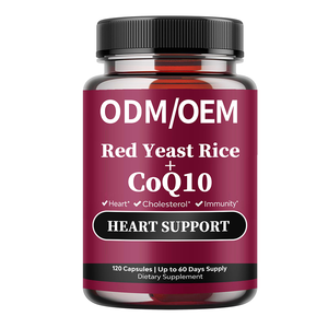 Nhãn hiệu riêng Red Yeast Rice chiết xuất <span class=keywords><strong>cholesterol</strong></span> tim sức Khỏe Bổ sung Coenzyme Q10 Red Yeast Rice viên nang - Product Image 1